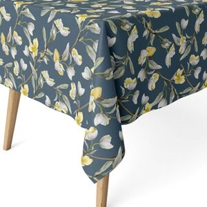 ECOMMERC3 Fläckbeständig bordsduk för rektangulärt bord storlek 140 x 140 cm fläckbeständig bordsduk extra mjuk och vattentät färg blå ECOMMERC3 Fläckbeständig bordsduk för rektangulärt bord storlek 140 x 140 cm fläckbeständig bordsduk extra mjuk och vattentät färg blå