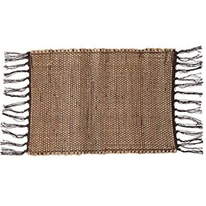 Creative Woven Jute and Cotton Fringe Placemat, 19" L x 13" W x 0" H, Natural Creative Woven Jute and Cotton Fringe Placemat, 19" L x 13" W x 0" H, Natural