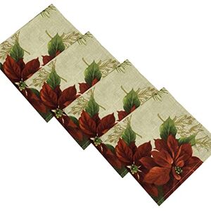 Elrene Home Fashions Festlig julstjärna semester tyg bordsduk, polyester, multi, x 43 cm Elrene Home Fashions Festlig julstjärna semester tyg bordsduk, polyester, multi, x 43 cm