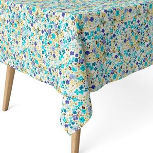 ECOMMERC3 Fläckbeständig bordsduk för rektangulärt bord storlek 100 x 140 cm fläckbeständig bordsduk extra mjuk och vattentät färg blå ECOMMERC3 Fläckbeständig bordsduk för rektangulärt bord storlek 100 x 140 cm fläckbeständig bordsduk extra mjuk och vattentät färg blå