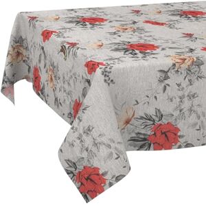 ANRO Tyg bordsduk bordslinne textilbordsduk bomull polyestertyg tvättbar lättvårdad, i rund oval kantig flora 100 x 140 cm skärkant ANRO Tyg bordsduk bordslinne textilbordsduk bomull polyestertyg tvättbar lättvårdad, i rund oval kantig flora 100 x 140 cm skärkant