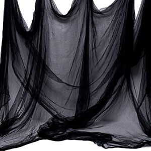 Whaline halloween svart läskig duk 700 x 220 cm läskig halloweendekoration för spökhus festtillbehör Whaline halloween svart läskig duk 700 x 220 cm läskig halloweendekoration för spökhus festtillbehör