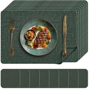 KitchenBoss Tvättbara bordstabletter och underlägg, 4-pack Tvättbara bordstabletter För användning i kök, matsalar och kontor, gröna, 43x30 cm KitchenBoss Tvättbara bordstabletter och underlägg, 4-pack Tvättbara bordstabletter För användning i kök, matsalar och kontor, gröna, 43x30 cm