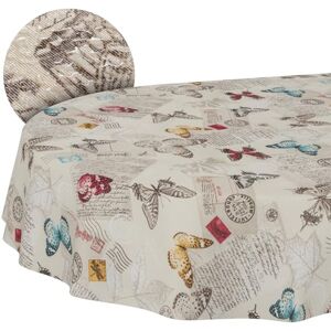 ANRO Bordsduk av tyg textil tvättbar bordslinne bordsduk bomull polyester fjärilar oval 180 x 140 cm inom-/utomhusduk ANRO Bordsduk av tyg textil tvättbar bordslinne bordsduk bomull polyester fjärilar oval 180 x 140 cm inom-/utomhusduk
