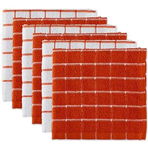 DII 100% bomull, maskintvättbar, ultraabsorberande, enkel varje dag 30 x 30 cm frotté kök disktrasor, fönsterpanedesign, uppsättning av 6- krydda DII 100% bomull, maskintvättbar, ultraabsorberande, enkel varje dag 30 x 30 cm frotté kök disktrasor, fönsterpanedesign, uppsättning av 6- krydda