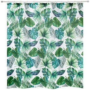 Avanti Linens Avanti sängkläder duschdraperi i tyg, palmträd blad inspirerad heminredning (Viva Palm Collection) Avanti Linens Avanti sängkläder duschdraperi i tyg, palmträd blad inspirerad heminredning (Viva Palm Collection)