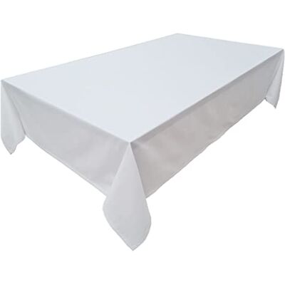 Lemos Home Högkvalitativ bordsduk bordslinne av 100% bomullssamling, koncept, valbar färg och storlek (bordsduk – oval 150 x 260 cm, vit) Lemos Home Högkvalitativ bordsduk bordslinne av 100% bomullssamling, koncept, valbar färg och storlek (bordsduk – oval 150 x 260 cm, vit)