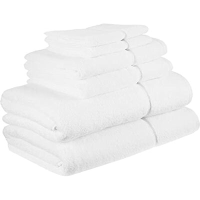 Vera Wang 226637 Modern Lux bomull 6 delar handduksset, vit Vera Wang 226637 Modern Lux bomull 6 delar handduksset, vit
