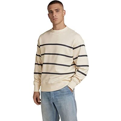 G-STAR RAW Herr placerad rand lös Sw R tröja, Flerfärgad (Papyrus/Fantem blå rand B782-d200), XS G-STAR RAW Herr placerad rand lös Sw R tröja, Flerfärgad (Papyrus/Fantem blå rand B782-d200), XS