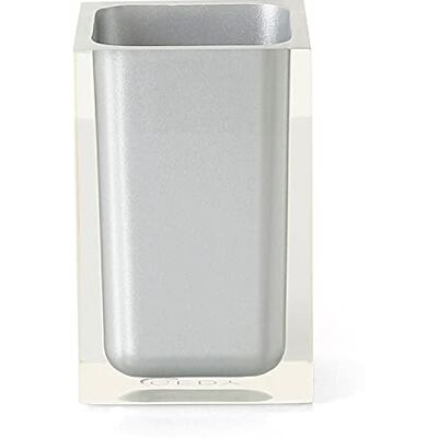 Gedy Auckland silver tandborsthållare, mått och vikt: 11 x 7,2 x 7,2 cm och 0,29 kg, högkvalitativ transparent hartstandborsthållare, R&S-design, handgjord, 2 års garanti Gedy Auckland silver tandborsthållare, mått och vikt: 11 x 7,2 x 7,2 cm och 0,29 kg, högkvalitativ transparent hartstandborsthållare, R&S-design, handgjord, 2 års garanti