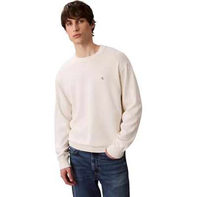 Calvin herr Ls Ez bomull Crewnk tröja 12gg Lv04rc309g tröjor, Vit (Tofu), XXL Calvin herr Ls Ez bomull Crewnk tröja 12gg Lv04rc309g tröjor, Vit (Tofu), XXL