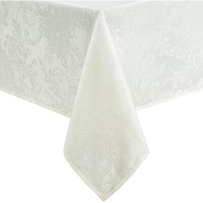Elrene hem mode julstjärna elegans jacquard semester bordsduk, 152 cm x 305 cm avlång/rektangel, elfenben Elrene hem mode julstjärna elegans jacquard semester bordsduk, 152 cm x 305 cm avlång/rektangel, elfenben