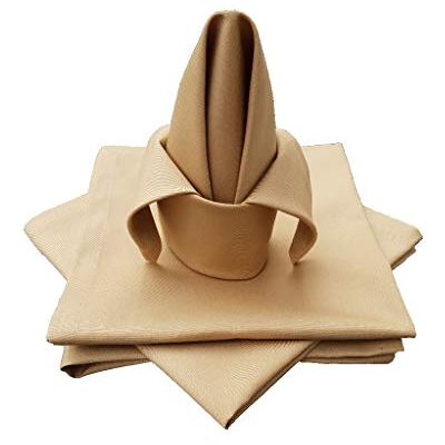 Lemos Home tygservett av bomull 45 x 45 cm servett 4 stycken (beige) Lemos Home tygservett av bomull 45 x 45 cm servett 4 stycken (beige)