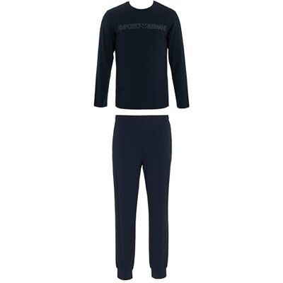 Giorgio Armani MÄNNISKOR MEGALOGO PAJAMAS MED CUFFS SET BLÅ S, BLÅ, S Giorgio Armani MÄNNISKOR MEGALOGO PAJAMAS MED CUFFS SET BLÅ S, BLÅ, S