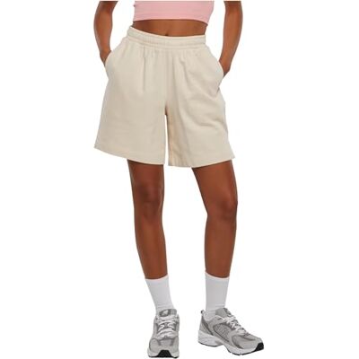 Urban Classics Damshorts, ekologisk terry bermudabyxor vit sand XXL, Vit, XXL Urban Classics Damshorts, ekologisk terry bermudabyxor vit sand XXL, Vit, XXL