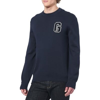 GANT SMALL Graphic Badge C-Neck, Kvällsblå, XXL GANT SMALL Graphic Badge C-Neck, Kvällsblå, XXL