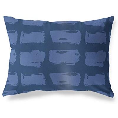 Bonamaison dekorativt kuddöverdrag blå, överdrag till prydnadskudde, heminredning örngott för vardagsrum, soffa, sovrum, storlek: 35 x 50 cm – designad och tillverkad i Turkiet Bonamaison dekorativt kuddöverdrag blå, överdrag till prydnadskudde, heminredning örngott för vardagsrum, soffa, sovrum, storlek: 35 x 50 cm – designad och tillverkad i Turkiet