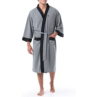 Izod Våffelstickad kimono badrock för män, ljunggrå, XXL/#XL Izod Våffelstickad kimono badrock för män, ljunggrå, XXL/#XL