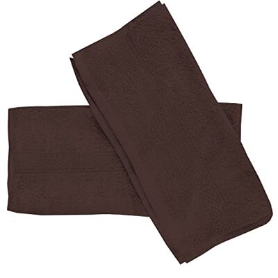 Soleil d'ocre Lagun Massa av 2 Servetter gäst, Bomull, Brun, 30 x 40 cm Soleil d'ocre Lagun Massa av 2 Servetter gäst, Bomull, Brun, 30 x 40 cm