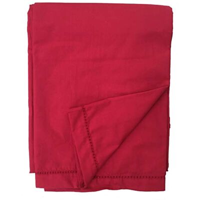Ragged Rose Tessa vanlig bordsduk, 100% bomullspoplin, röd, 140 x 230 cm Ragged Rose Tessa vanlig bordsduk, 100% bomullspoplin, röd, 140 x 230 cm