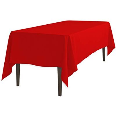 LinenTablecloth Linne-bordsduk 152 x 300 cm rektangulär polyester bordsduk röd LinenTablecloth Linne-bordsduk 152 x 300 cm rektangulär polyester bordsduk röd