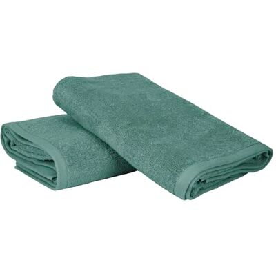 Ruggeri Set med 2 dusch- och badhanddukar 70x140 cm 100% ren extra mjuk bomull Handdukssamling Låt oss färga! (Grön) Ruggeri Set med 2 dusch- och badhanddukar 70x140 cm 100% ren extra mjuk bomull Handdukssamling Låt oss färga! (Grön)