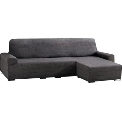 ECOMMERC3 Sofföverdrag schäslong elastisk kort höger arm från Jacquard Universell passform mörkgrå soffa överdrag med greppskum och halkfritt gummi ECOMMERC3 Sofföverdrag schäslong elastisk kort höger arm från Jacquard Universell passform mörkgrå soffa överdrag med greppskum och halkfritt gummi
