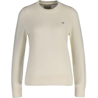 GANT Classic bomull C-hals, kräm, M GANT Classic bomull C-hals, kräm, M