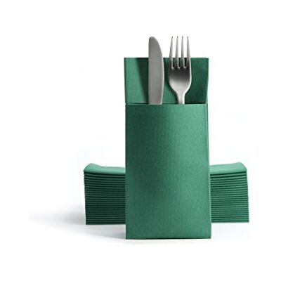 Alvotex CHIC Airlaid 50 bestickservetter, bestickpåsar, tygliknande, högkvalitativ engångsservett, 39 x 40 cm, grön Alvotex CHIC Airlaid 50 bestickservetter, bestickpåsar, tygliknande, högkvalitativ engångsservett, 39 x 40 cm, grön