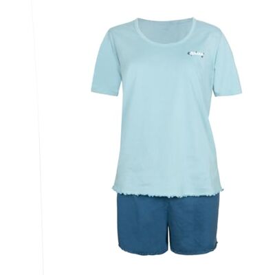 Athena Kort pyjamas för kvinnor My Little Prix 100% bomull rund hals + flytande shorts Athena Kort pyjamas för kvinnor My Little Prix 100% bomull rund hals + flytande shorts