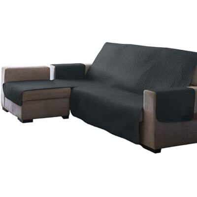 Estoralis AVA vadderat schäslong överdrag schäslong skydd modern design antracitfärg schäslong 290 cm vänster arm tygstorlek 290 x 255 cm Estoralis AVA vadderat schäslong överdrag schäslong skydd modern design antracitfärg schäslong 290 cm vänster arm tygstorlek 290 x 255 cm