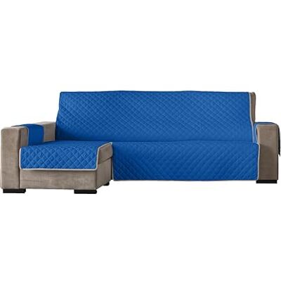 Estoralis Eden vadderat schäslong överdrag schäslong skydd modern design blå färg schäslong 240 cm vänster arm tygstorlek 240 x 255 cm Estoralis Eden vadderat schäslong överdrag schäslong skydd modern design blå färg schäslong 240 cm vänster arm tygstorlek 240 x 255 cm