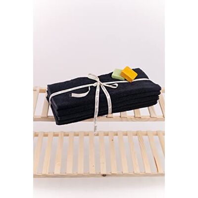 Questo Casa , 1 st handduk, 100% bomull, bad/handduk, svart, 50x90 cm Questo Casa , 1 st handduk, 100% bomull, bad/handduk, svart, 50x90 cm