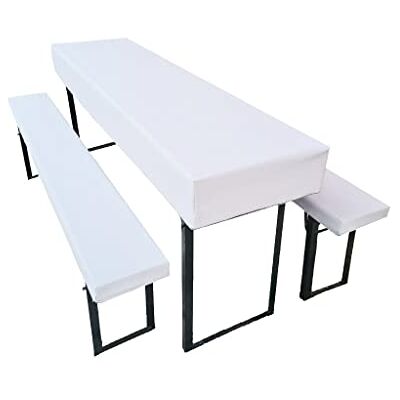 Lemos Home Öltält-set underlägg (set med 3) av 1 x bordsduk och 2 x ölbänksskydd. Tillgängliga storlekar och färger. (220 x 70 cm, vit) Lemos Home Öltält-set underlägg (set med 3) av 1 x bordsduk och 2 x ölbänksskydd. Tillgängliga storlekar och färger. (220 x 70 cm, vit)