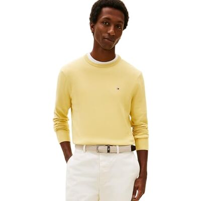 Tommy Hilfiger herr Essential Ssnl bomull rund hals Mw0Mw39999, gul, M Tommy Hilfiger herr Essential Ssnl bomull rund hals Mw0Mw39999, gul, M