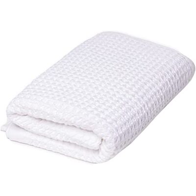 SUTERA Våffelhandduk för badrum, lyxiga badhanddukar fyllda med silverjoner, ultramjuk absorberande snabbtorkande design duschhanddukar, lätt kalifornisk pima bomullsfiber vit SUTERA Våffelhandduk för badrum, lyxiga badhanddukar fyllda med silverjoner, ultramjuk absorberande snabbtorkande design duschhanddukar, lätt kalifornisk pima bomullsfiber vit