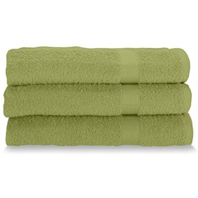Gabel Handdukar, ansiktshanddukar, hydrofil ren bomullssvamp, 60 x 100 cm, mossa, set om 3 Gabel Handdukar, ansiktshanddukar, hydrofil ren bomullssvamp, 60 x 100 cm, mossa, set om 3