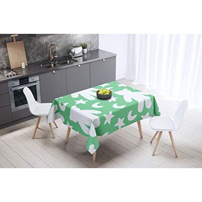 Bonamaison köksdekoration, bordsduk, lila, svart, 140 x 140 cm – designad och tillverkad i Turkiet Bonamaison köksdekoration, bordsduk, lila, svart, 140 x 140 cm – designad och tillverkad i Turkiet