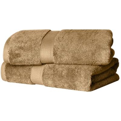 Superior 2-delat badhandduksset av bomull, 900 gram, rostfärger Superior 2-delat badhandduksset av bomull, 900 gram, rostfärger