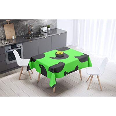 Bonamaison köksdekoration, bordsduk, lila, svart, 140 x 140 cm – designad och tillverkad i Turkiet Bonamaison köksdekoration, bordsduk, lila, svart, 140 x 140 cm – designad och tillverkad i Turkiet