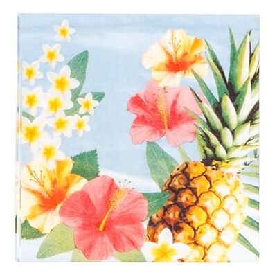 Boland 52486 – Servetter paradis, 12 stycken, 33 x 33 cm, motivservetter, Aloha-look, munduk, pappersservetter, fest, födelsedag Boland 52486 – Servetter paradis, 12 stycken, 33 x 33 cm, motivservetter, Aloha-look, munduk, pappersservetter, fest, födelsedag