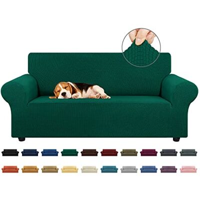 KEKUOU Stretch Loveseat sofföverdrag överdrag, sofföverdrag för 2 kuddar soffa (140 cm – 200 cm) möbelskydd soffa med elastisk botten för barn, hund. Jacquard liten rutig (medium, jägare) KEKUOU Stretch Loveseat sofföverdrag överdrag, sofföverdrag för 2 kuddar soffa (140 cm – 200 cm) möbelskydd soffa med elastisk botten för barn, hund. Jacquard liten rutig (medium, jägare)
