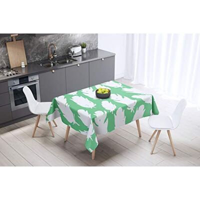 Bonamaison köksdekoration, bordsduk, lila, svart, 140 x 140 cm – designad och tillverkad i Turkiet Bonamaison köksdekoration, bordsduk, lila, svart, 140 x 140 cm – designad och tillverkad i Turkiet