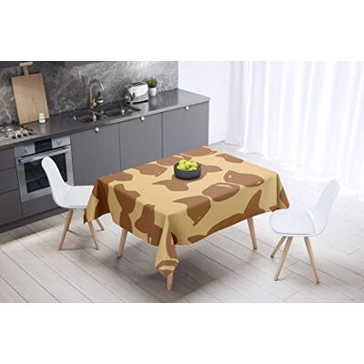 Bonamaison köksdekoration, bordsduk, lila, svart, 140 x 140 cm – designad och tillverkad i Turkiet Bonamaison köksdekoration, bordsduk, lila, svart, 140 x 140 cm – designad och tillverkad i Turkiet