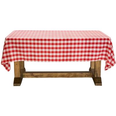 Lann's Linens Lann's sängkläder 152 cm x 320 cm premium rutig bordsduk – rektangulär polyester tyg picknick bordsskydd – röd och vit ginghamduk .. Lann's Linens Lann's sängkläder 152 cm x 320 cm premium rutig bordsduk – rektangulär polyester tyg picknick bordsskydd – röd och vit ginghamduk ..