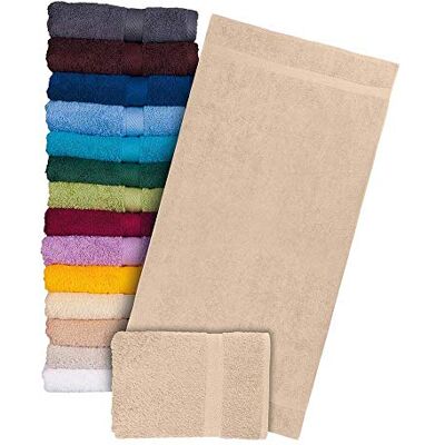 REIS T-SOFT-BE_70x140 Sof'touch Terry handduk, beige, 70 x 140 storlek, paket med 12 REIS T-SOFT-BE_70x140 Sof'touch Terry handduk, beige, 70 x 140 storlek, paket med 12
