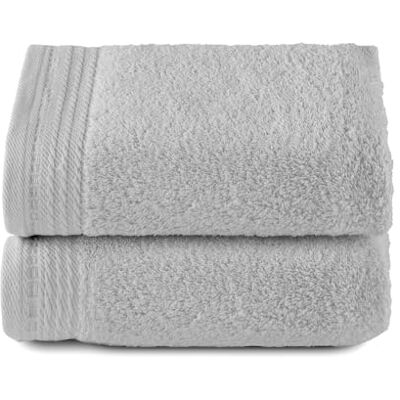 Top Towel Premium stora badhanddukar badhanddukar -2 handdukar -50 x 100 cm 100% bomull 600 gram silvergrå Top Towel Premium stora badhanddukar badhanddukar -2 handdukar -50 x 100 cm 100% bomull 600 gram silvergrå