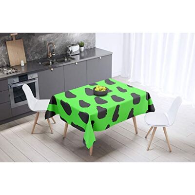 Bonamaison köksdekoration, bordsduk, lila, svart, 140 x 140 cm – designad och tillverkad i Turkiet Bonamaison köksdekoration, bordsduk, lila, svart, 140 x 140 cm – designad och tillverkad i Turkiet
