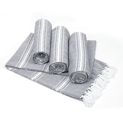 BELIZZI HOME Peshtemal turkisk handduk 100% bomull sparre strandhanddukar överdimensionerade 36 x 71 set med 4, strandhanddukar för vuxna, mjuka hållbara absorberande extra stort badlakan BELIZZI HOME Peshtemal turkisk handduk 100% bomull sparre strandhanddukar överdimensionerade 36 x 71 set med 4, strandhanddukar för vuxna, mjuka hållbara absorberande extra stort badlakan