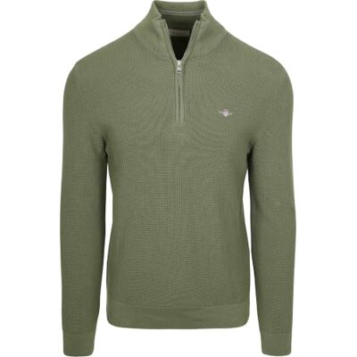 GANT Micro texturerad bomull halv dragkedja GANT Micro texturerad bomull halv dragkedja